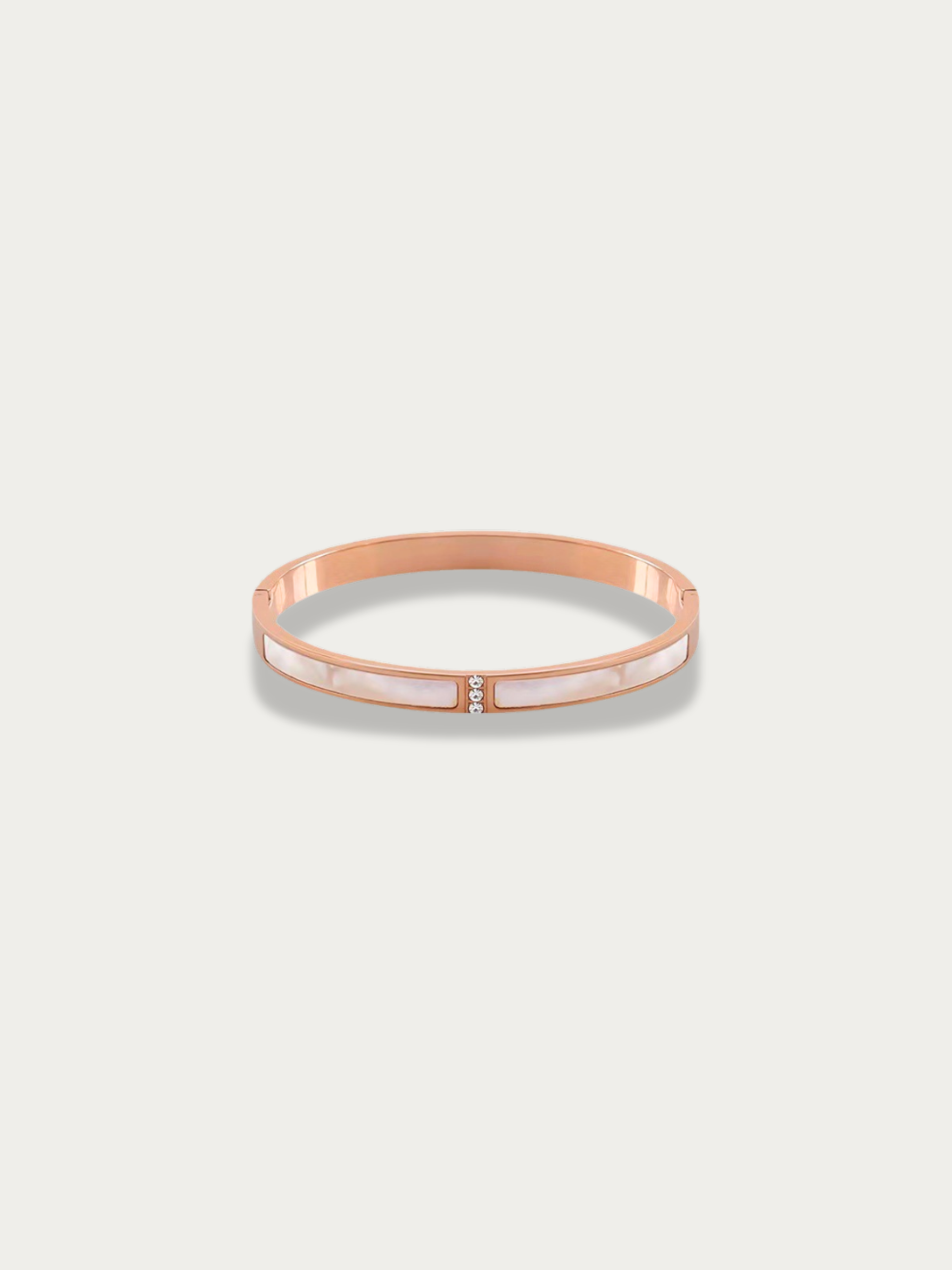 minimalist mother of pearl bangle
