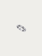 Universe Spin Ring in polished silver titanium
