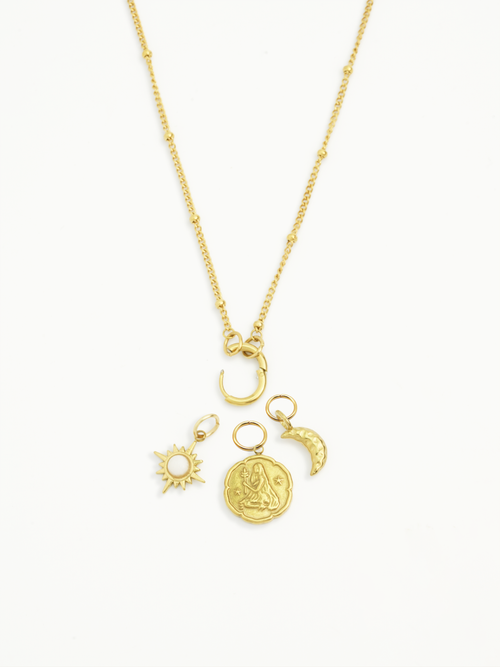 Zodiac Virgo charm 18K gold plated DIY jewellery