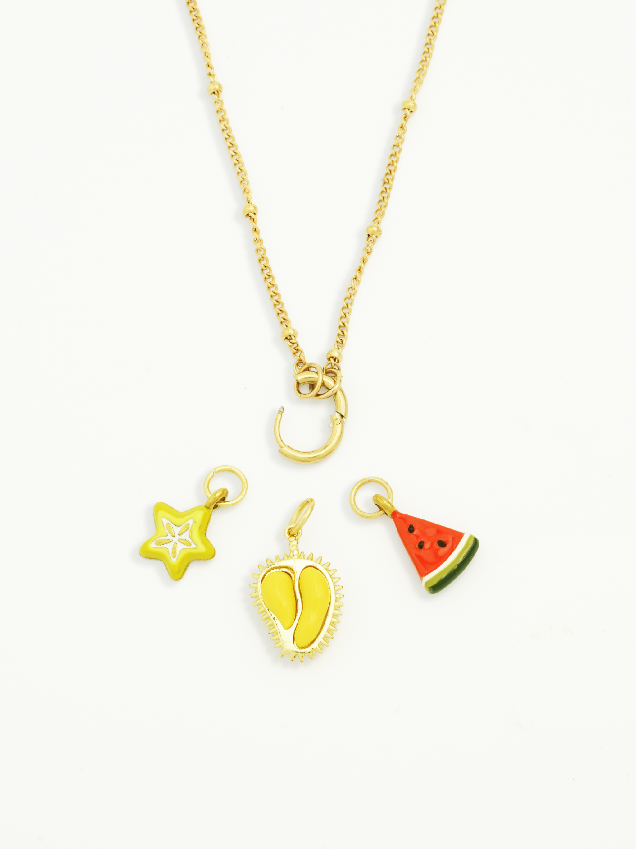 watermelon charm enamel tropical diy jewellery