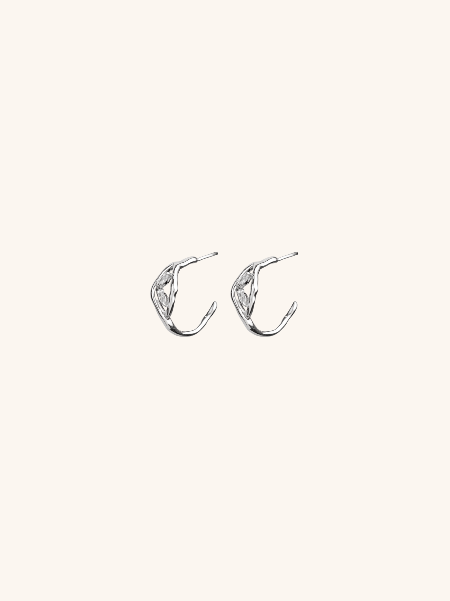 EVERLYN Petals Sterling Silver Earrings - Minimalist Lab