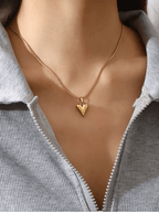 Heart Snake Chain Necklace - Minimalist Lab