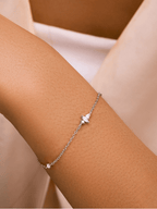 NORTH Sparkling Diamonds Sterling Silver Bracelet - Minimalist Lab