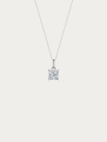 Winifred Princess-Cut 1-Carat Moissanite Necklace with square solitaire pendant