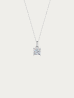 Winifred Princess-Cut 1-Carat Moissanite Necklace with square solitaire pendant