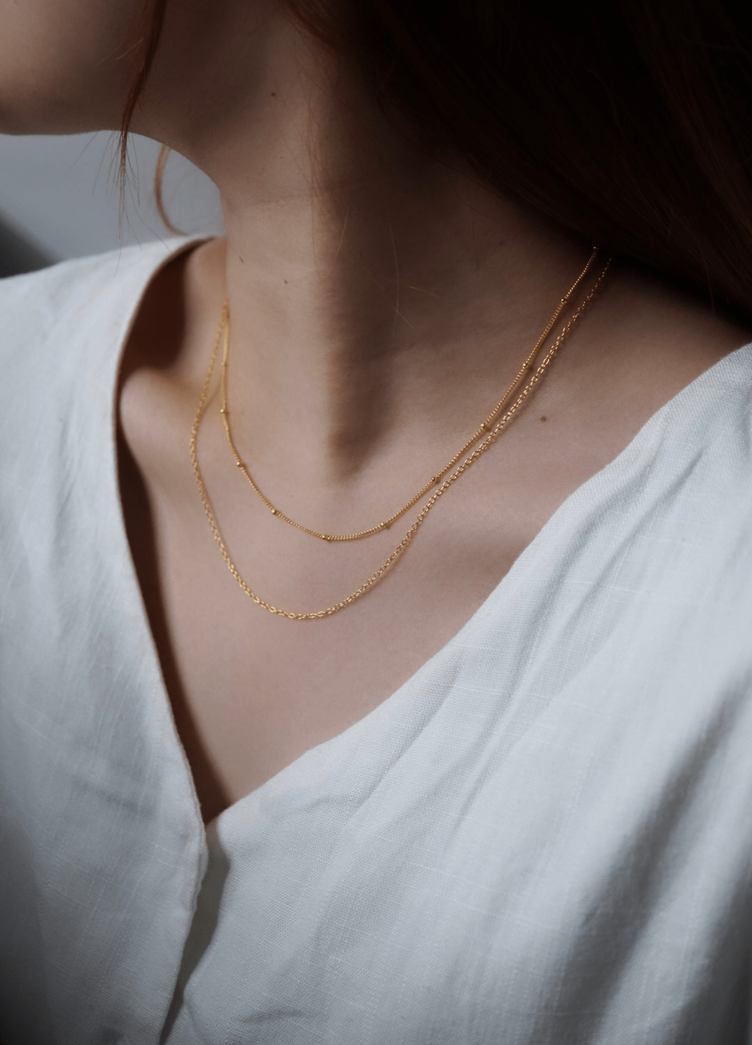 Carved Cable Sterling Silver Chain Necklace - Minimalist Lab
