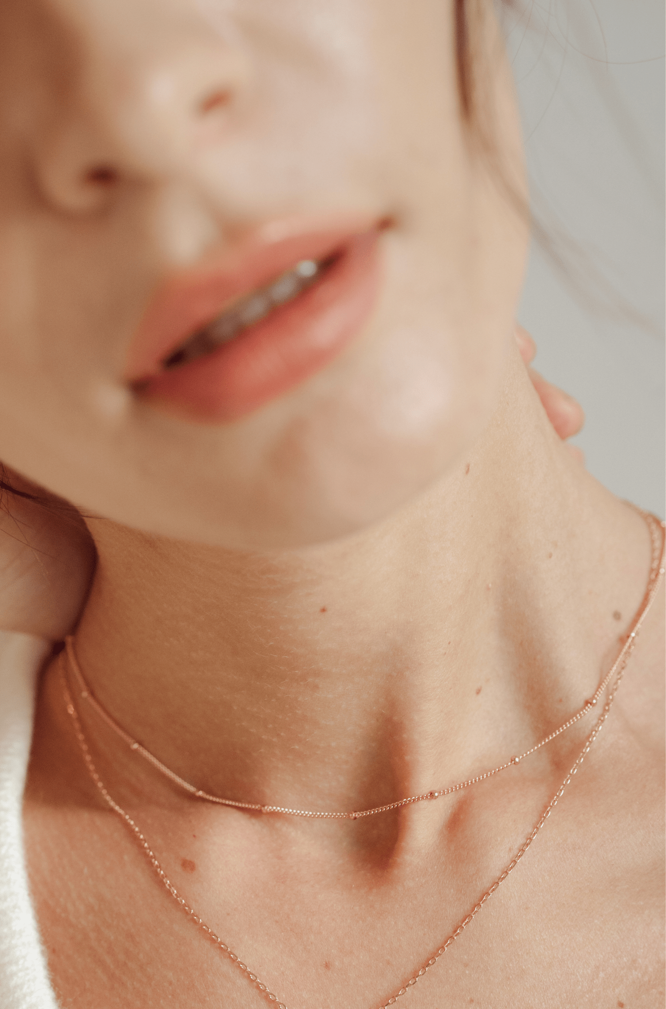 SATELLITE Beaded Sterling Silver Chain Necklace - Minimalist Lab