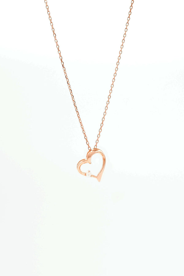 LETTIE Floating Heart Sterling Silver Necklace