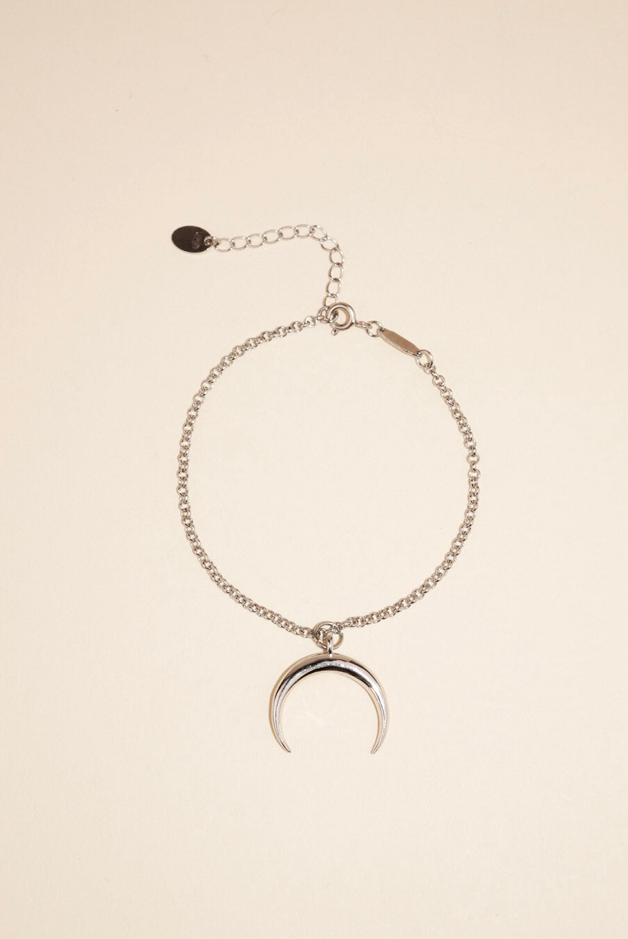 Silver Crescent Moon Bracelet