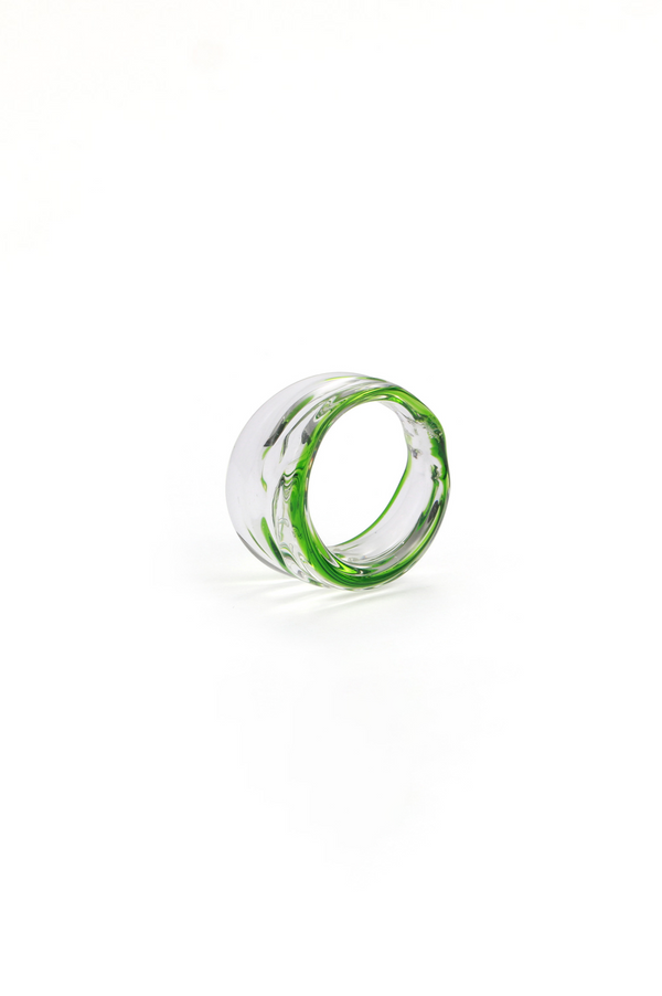 Textured Coloured Glass Ring