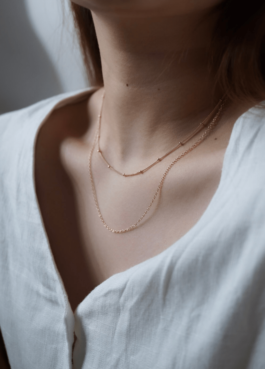 Carved Cable Sterling Silver Chain Necklace - Minimalist Lab