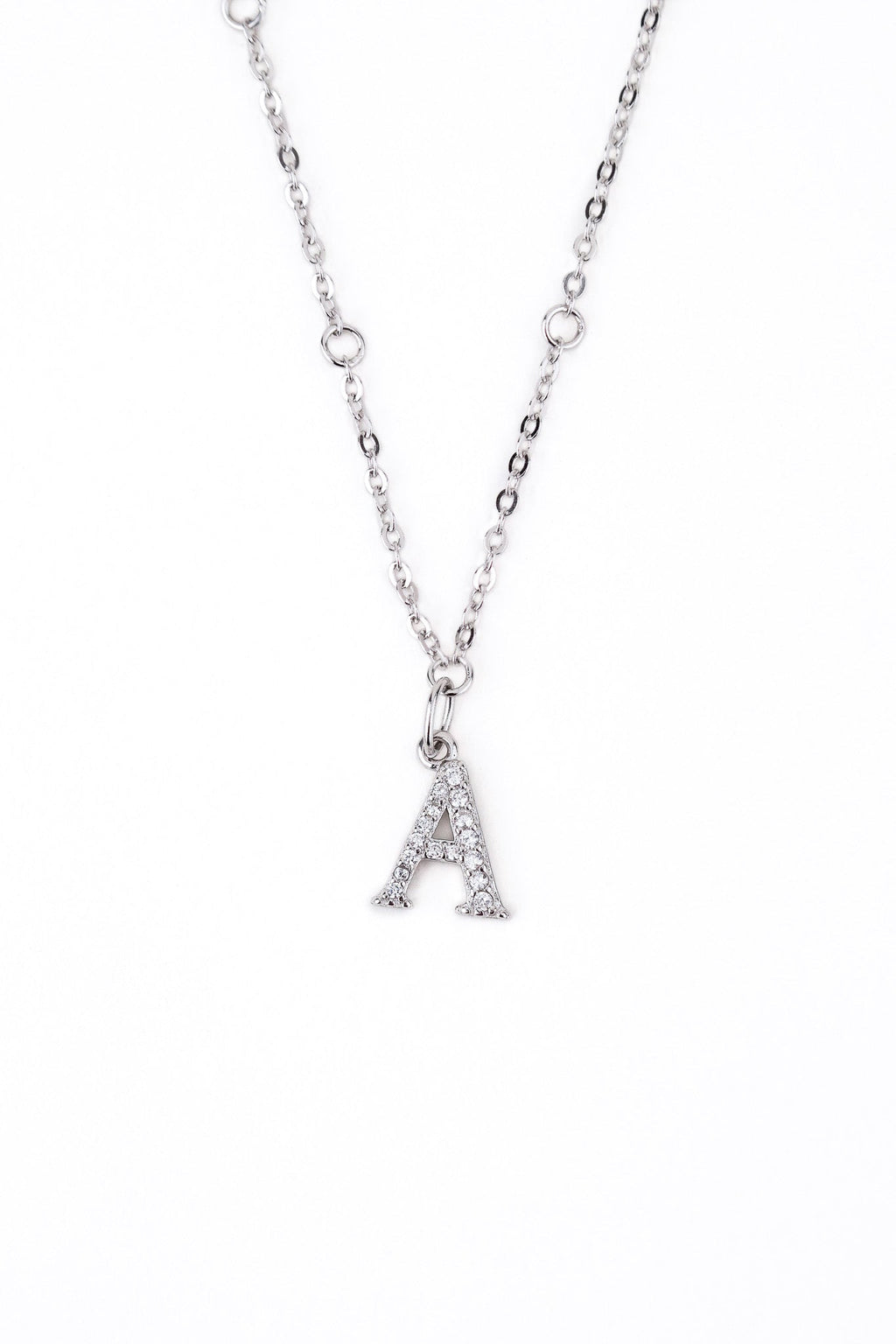 Initial Alphabet Sterling Silver Pendant - Minimalist Lab