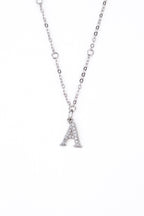 Initial Alphabet Sterling Silver Pendant - Minimalist Lab