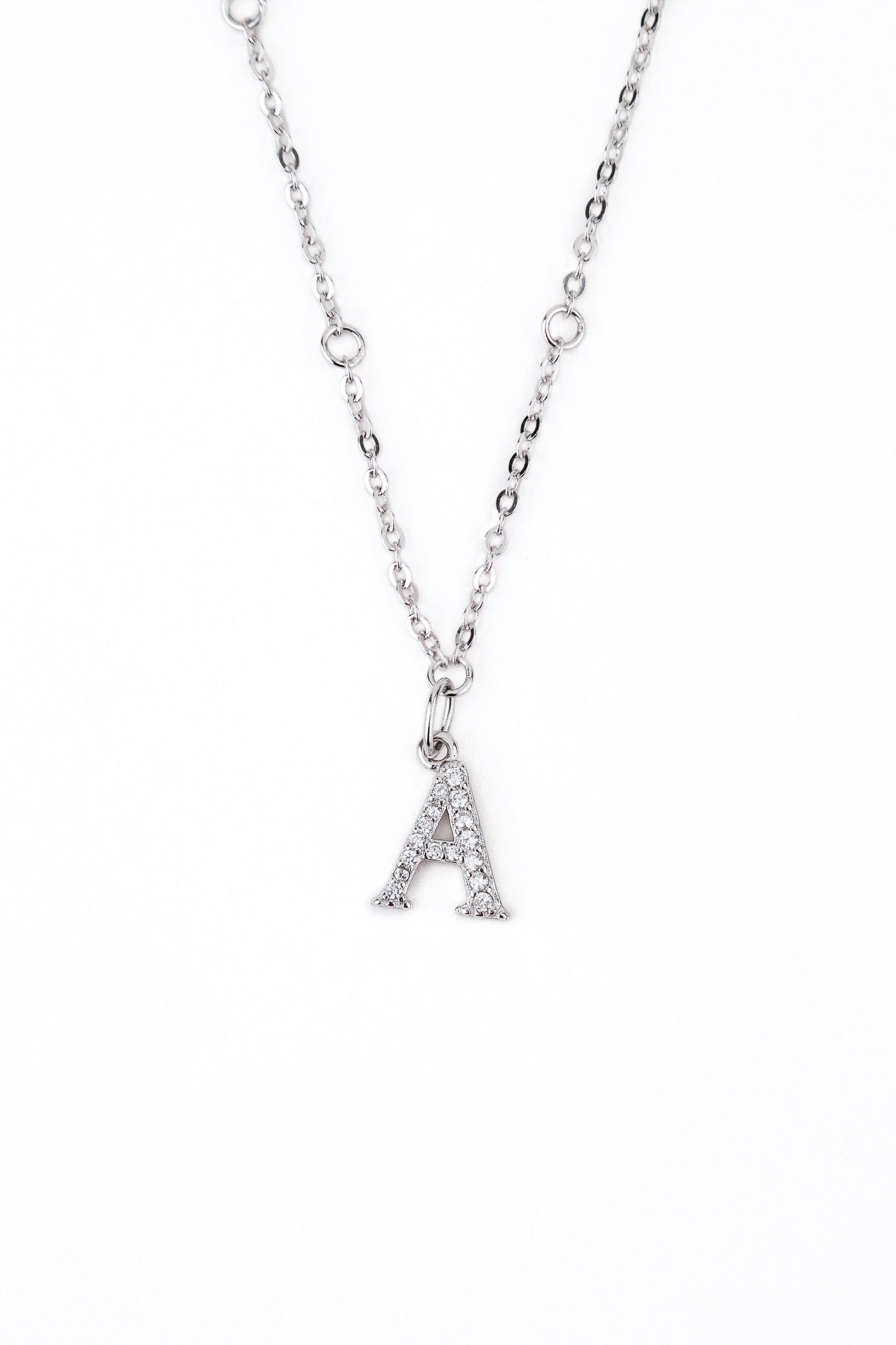 Initial Alphabet Sterling Silver Pendant - Minimalist Lab