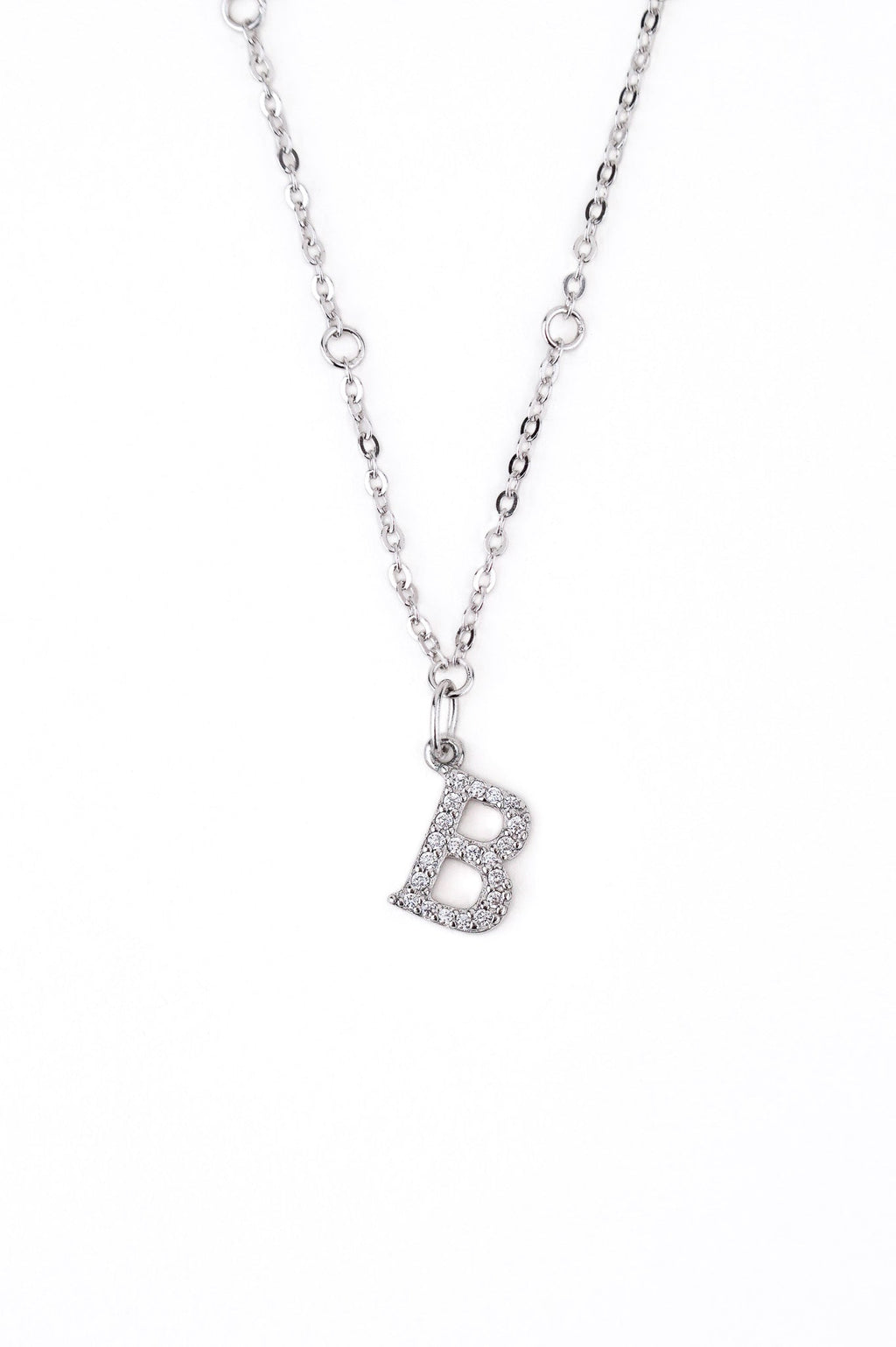 Initial Alphabet Sterling Silver Pendant - Minimalist Lab