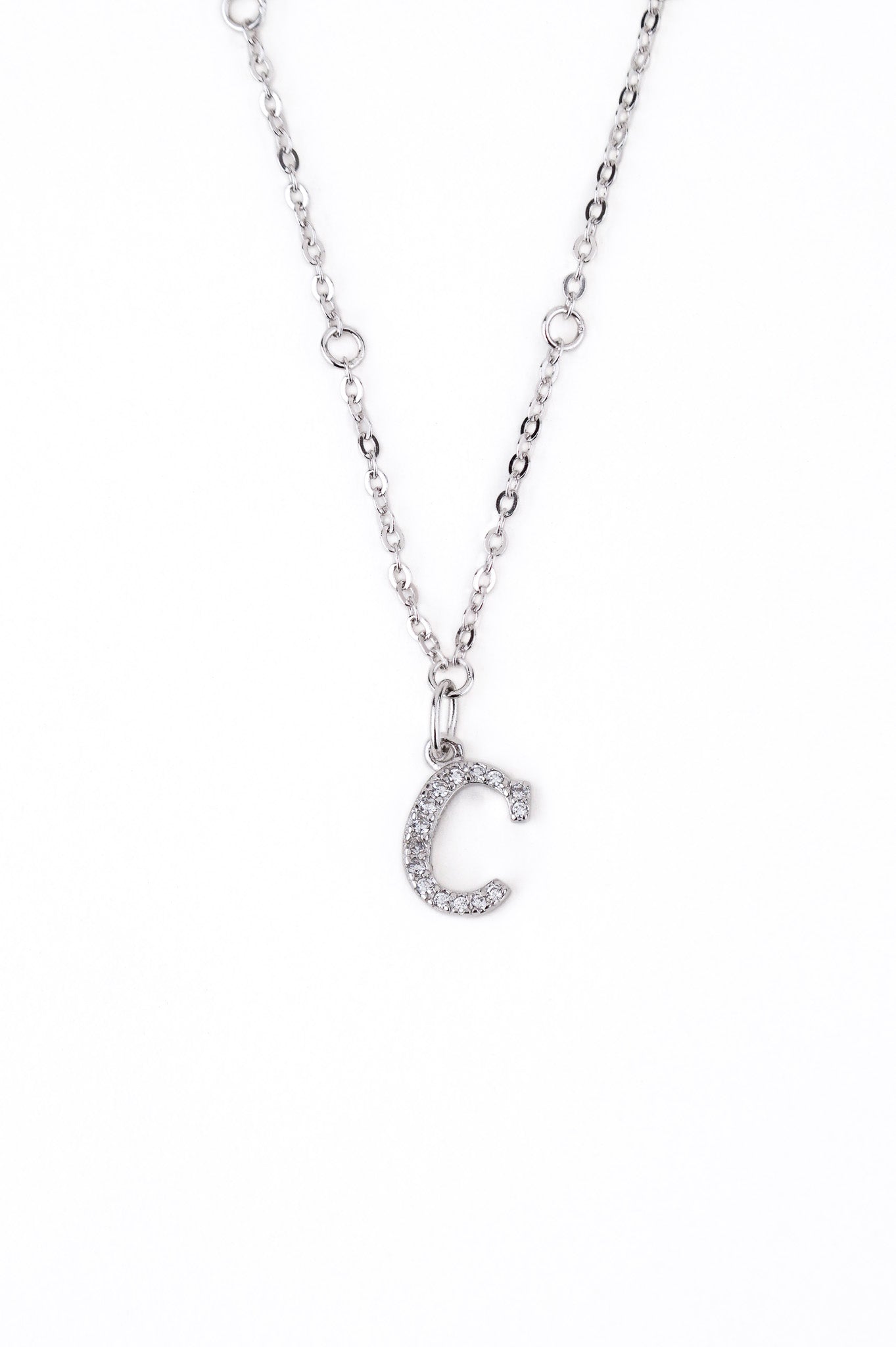 Initial Alphabet Sterling Silver Pendant - Minimalist Lab