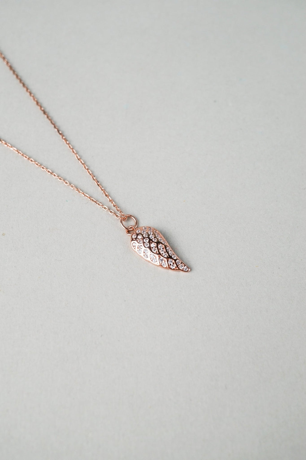 ANGELA Sparkly Wing Sterling Silver Necklace - Minimalist Lab