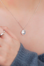 CANCER Mother of Pearl Sterling Silver Necklace - Minimalist Lab