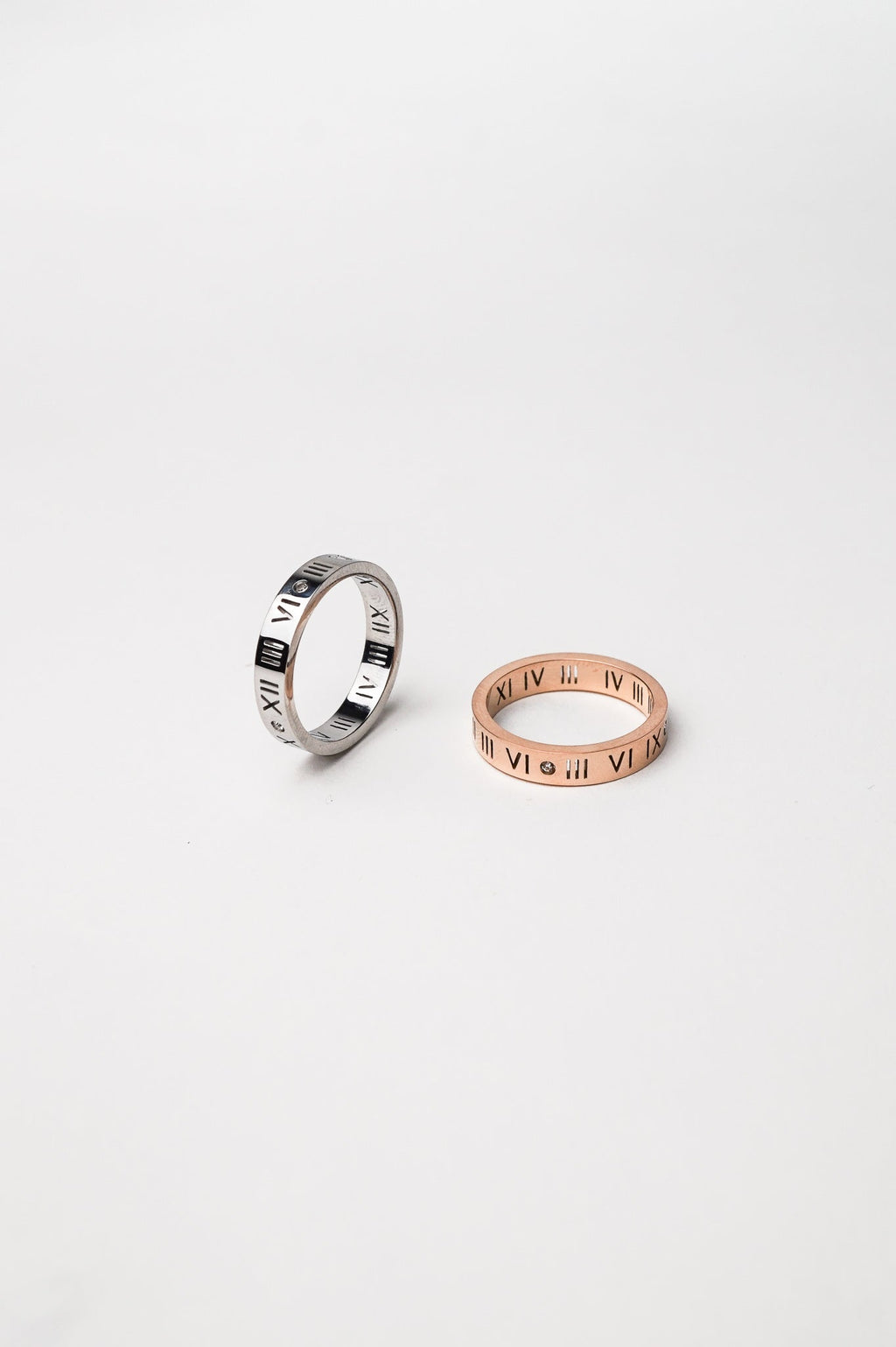 Timeless Roman Numerals Diamond Ring - Minimalist Lab
