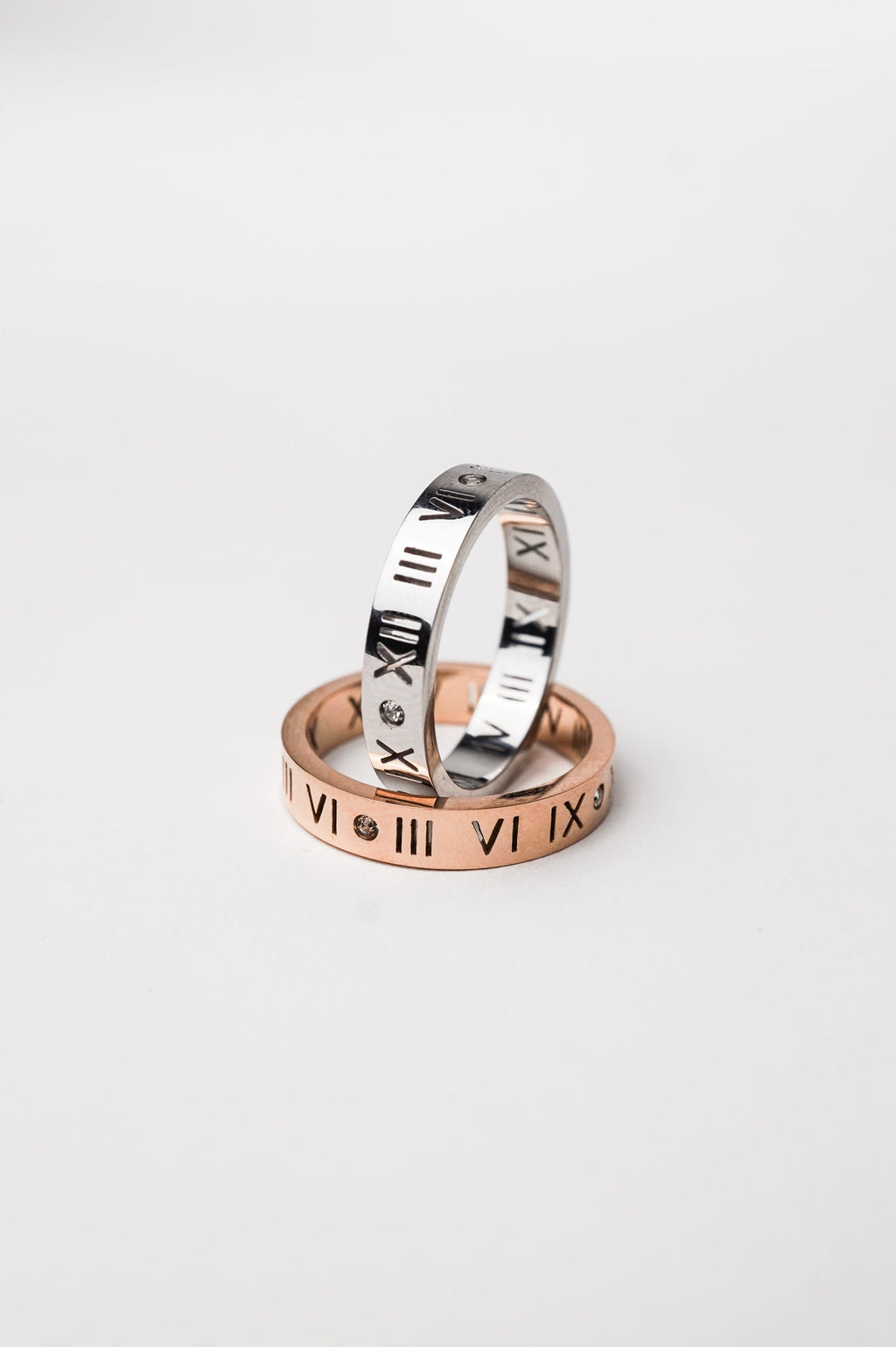 Timeless Roman Numerals Diamond Ring - Minimalist Lab