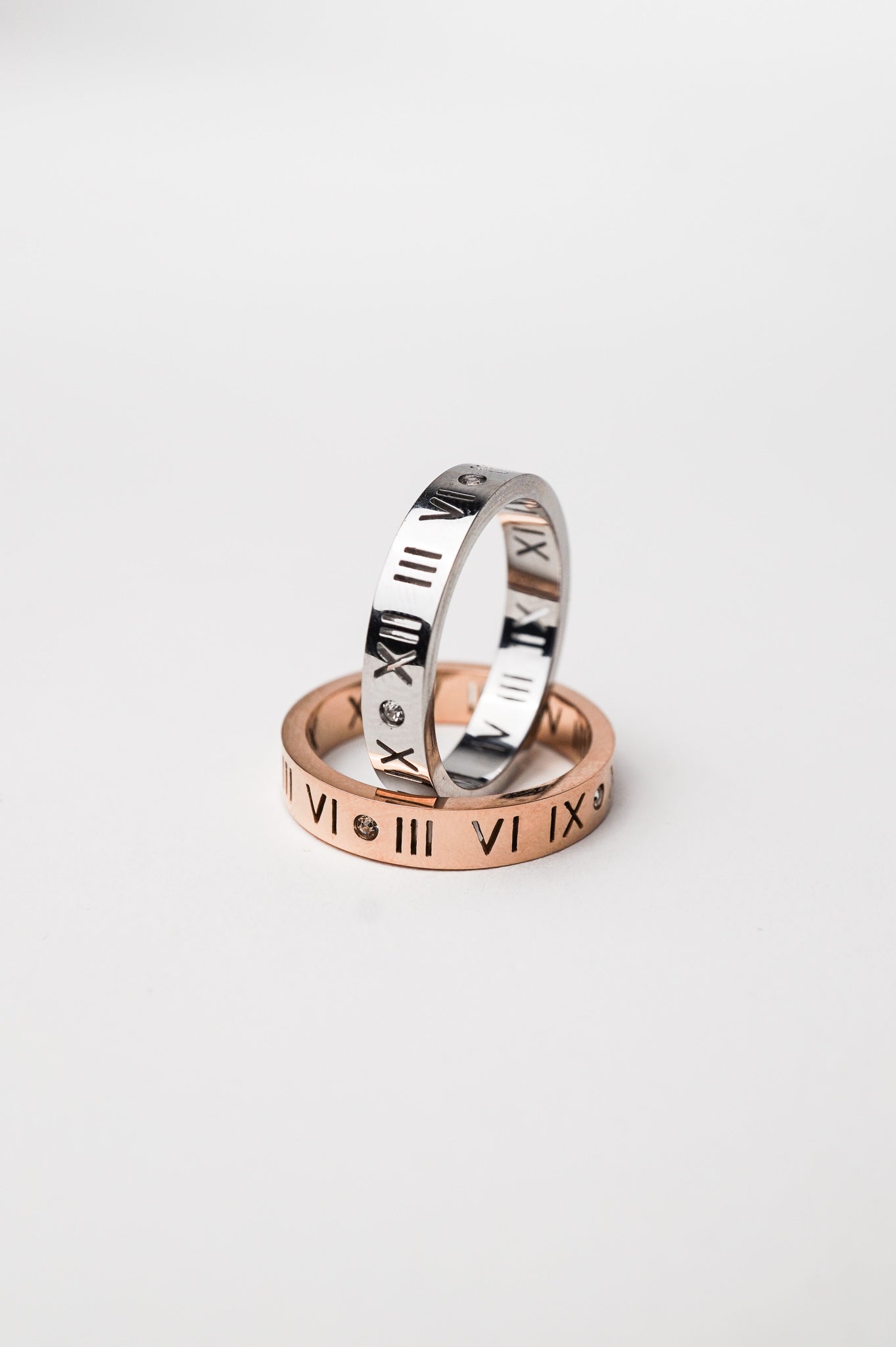 Timeless Roman Numerals Diamond Ring - Minimalist Lab