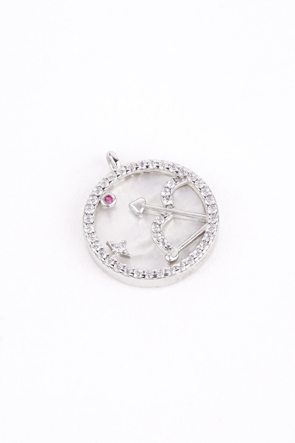 SAGITTARIUS Mother of Pearl Sterling Silver Necklace - Minimalist Lab