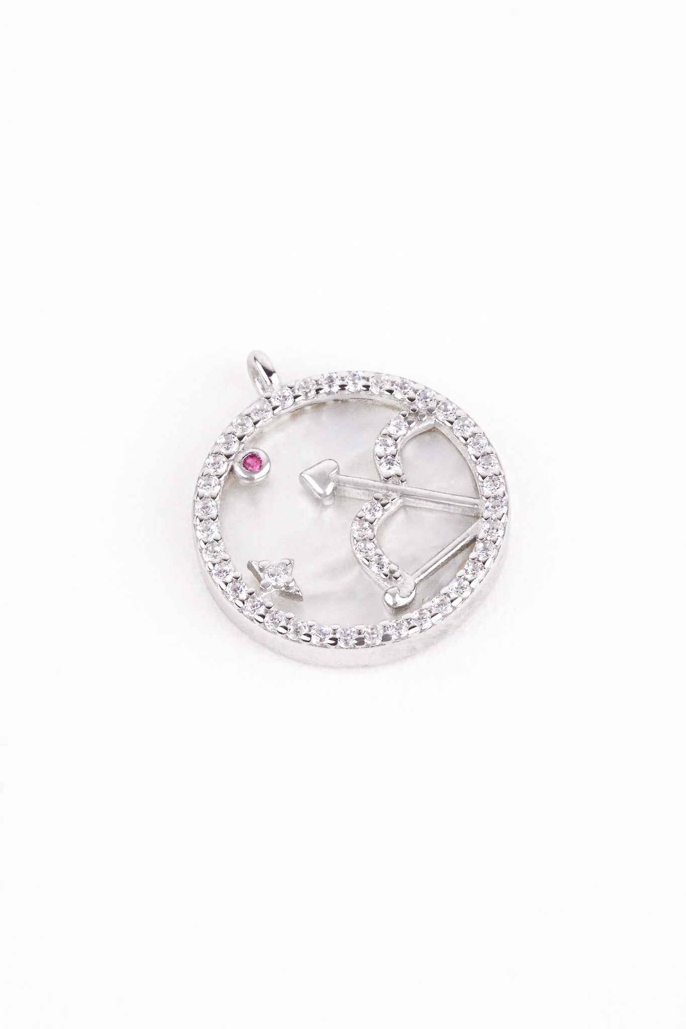 SAGITTARIUS Mother of Pearl Sterling Silver Necklace - Minimalist Lab