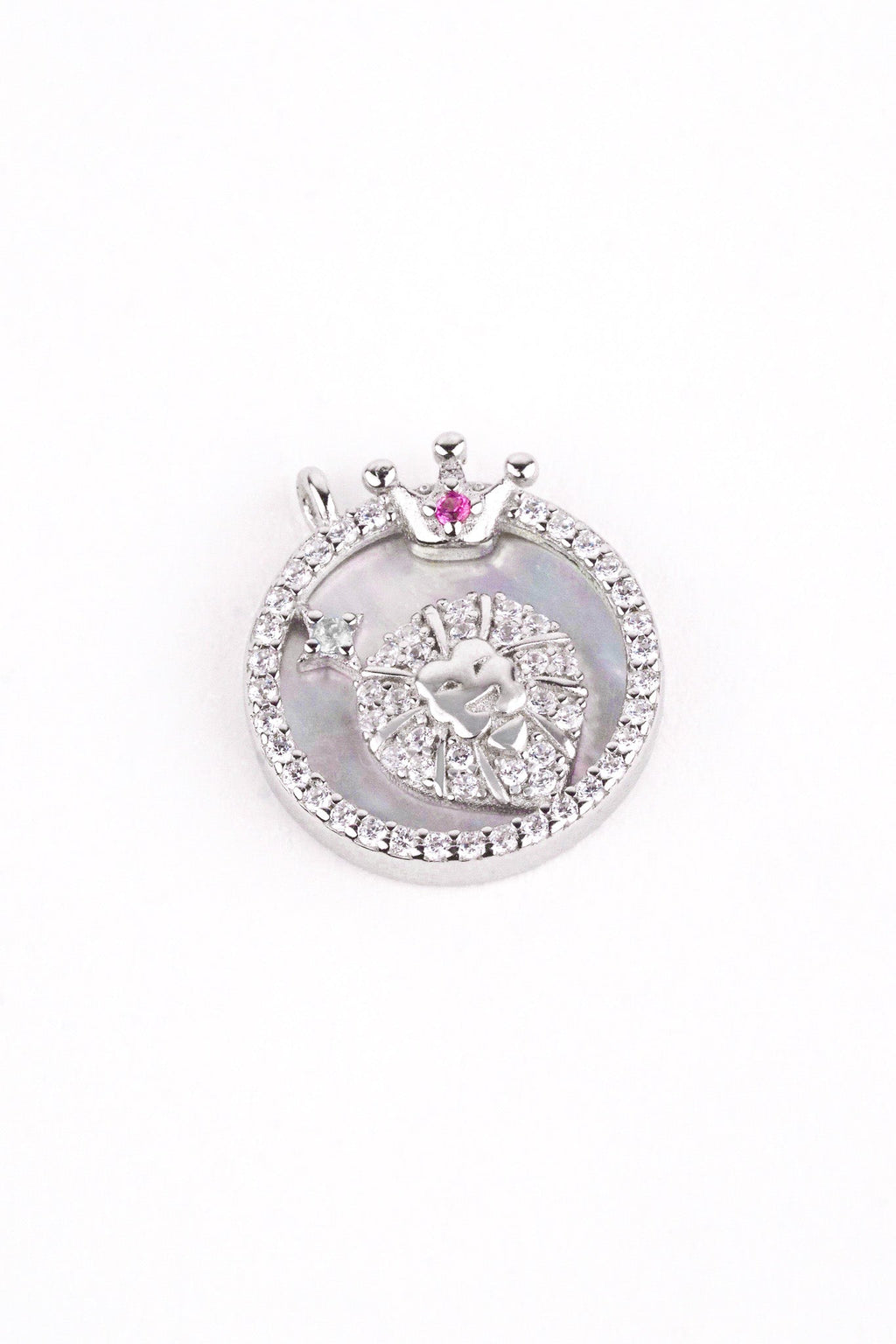 LEO Mother of Pearl Sterling Silver Necklace - Minimalist Lab