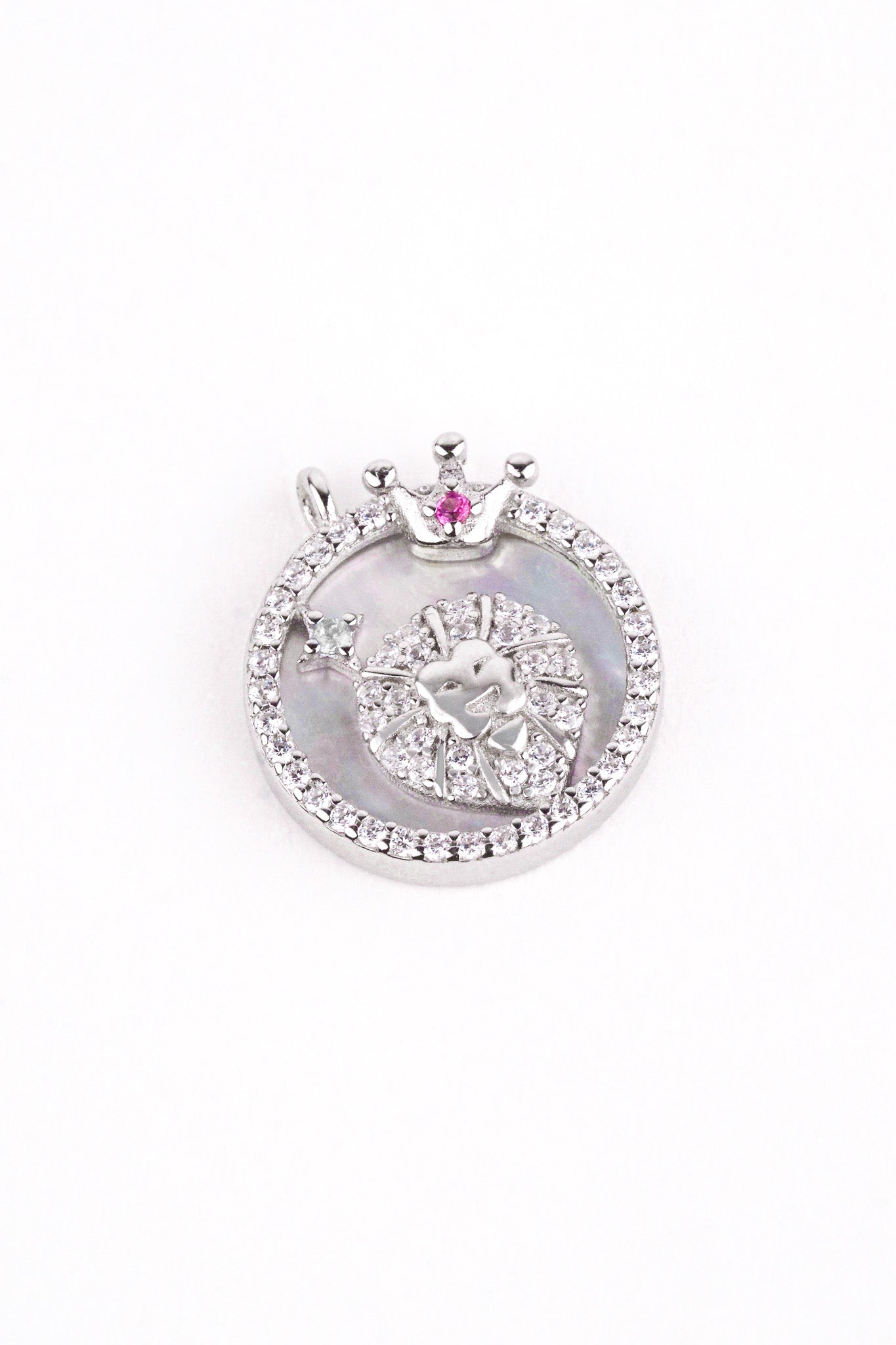 LEO Mother of Pearl Sterling Silver Necklace - Minimalist Lab