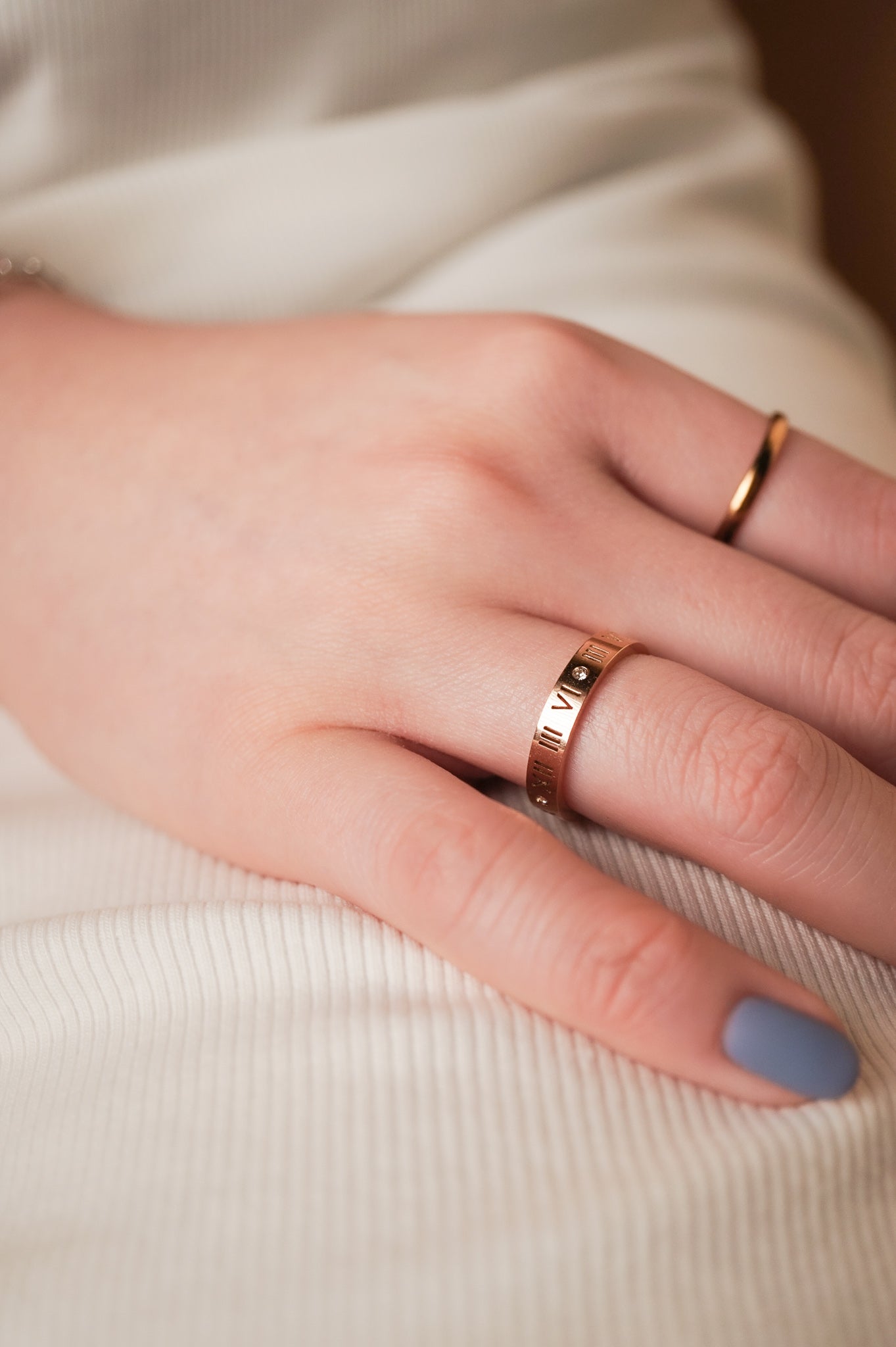 Timeless Roman Numerals Diamond Ring - Minimalist Lab