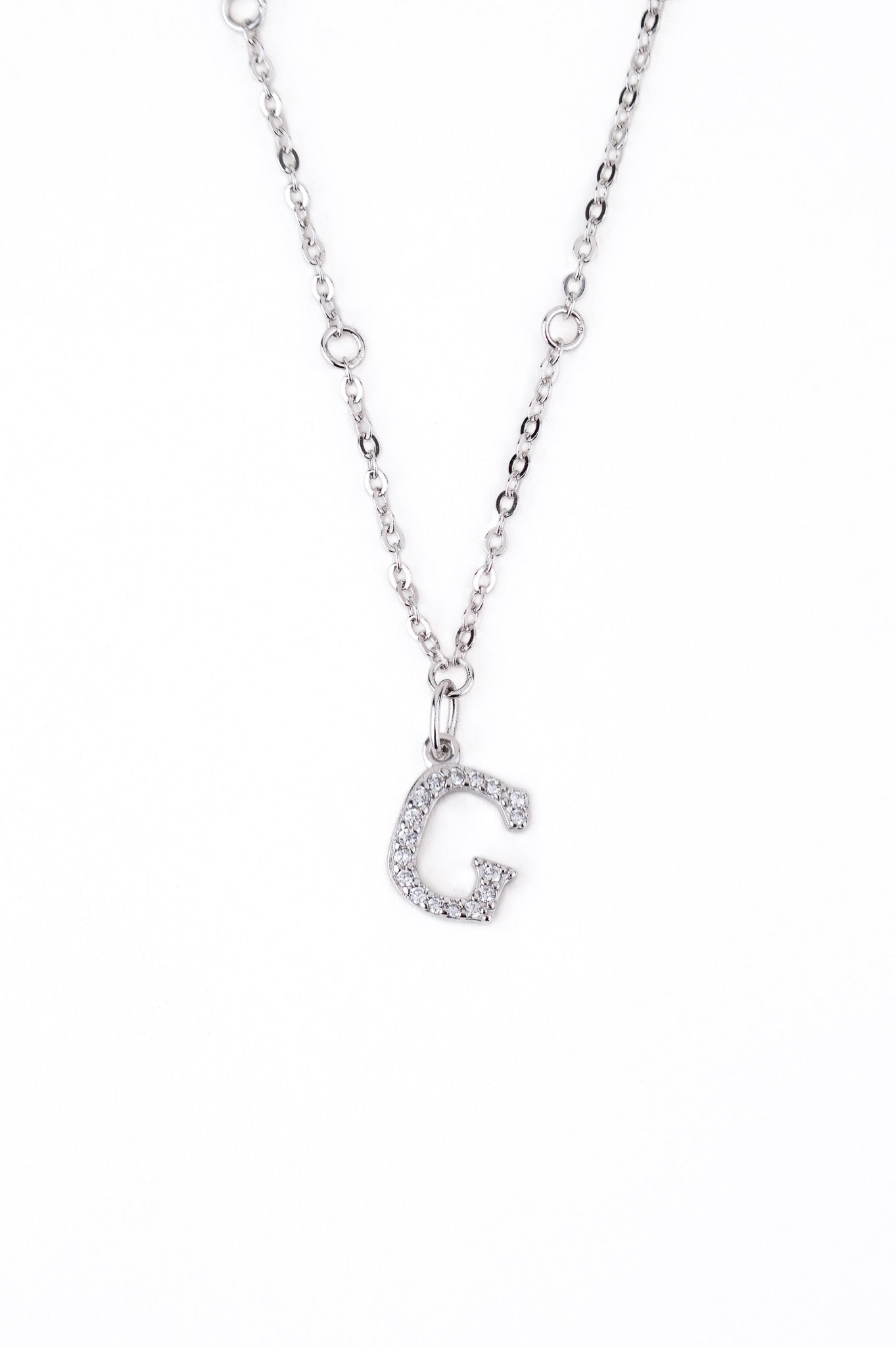 Initial Alphabet Sterling Silver Pendant - Minimalist Lab