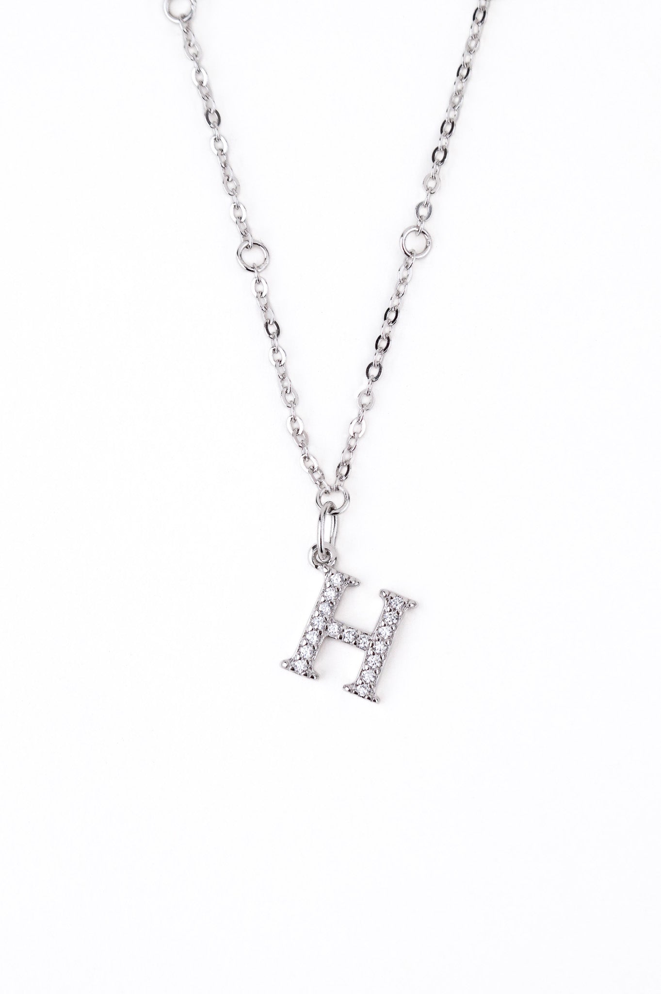 Initial Alphabet Sterling Silver Pendant - Minimalist Lab
