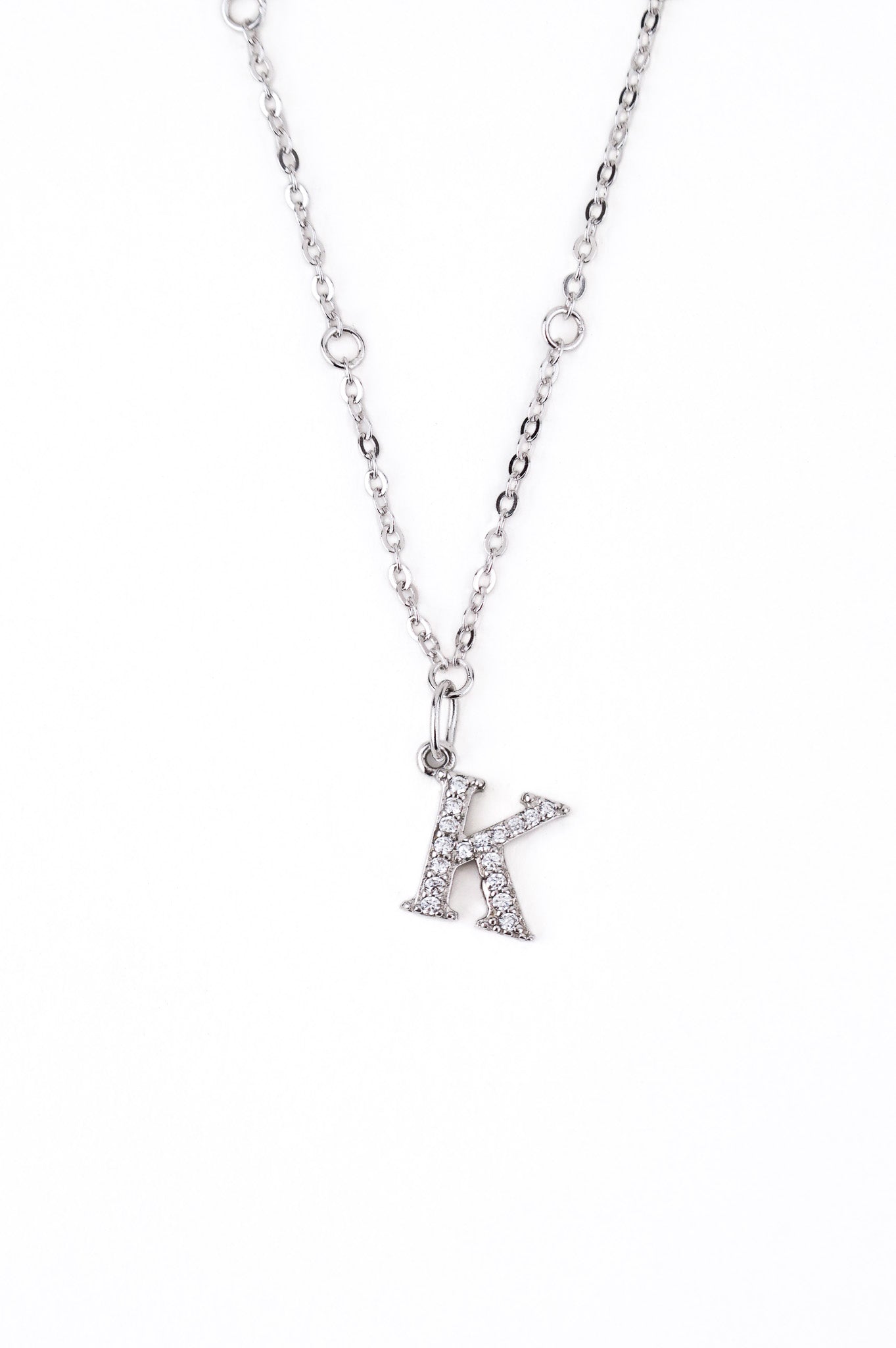Initial Alphabet Sterling Silver Pendant - Minimalist Lab