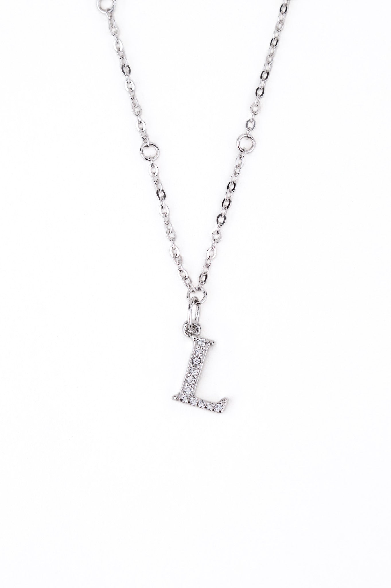 Initial Alphabet Sterling Silver Pendant - Minimalist Lab
