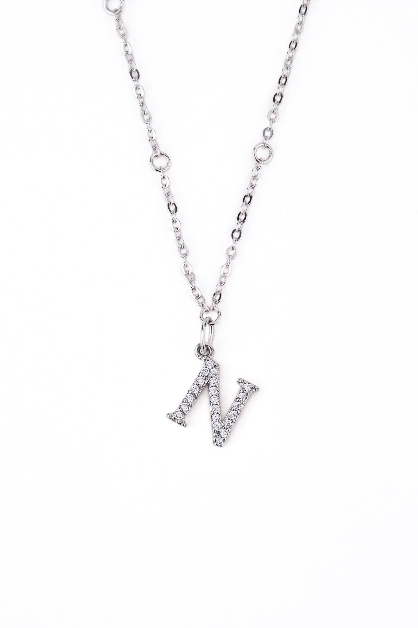 Initial Alphabet Sterling Silver Pendant - Minimalist Lab