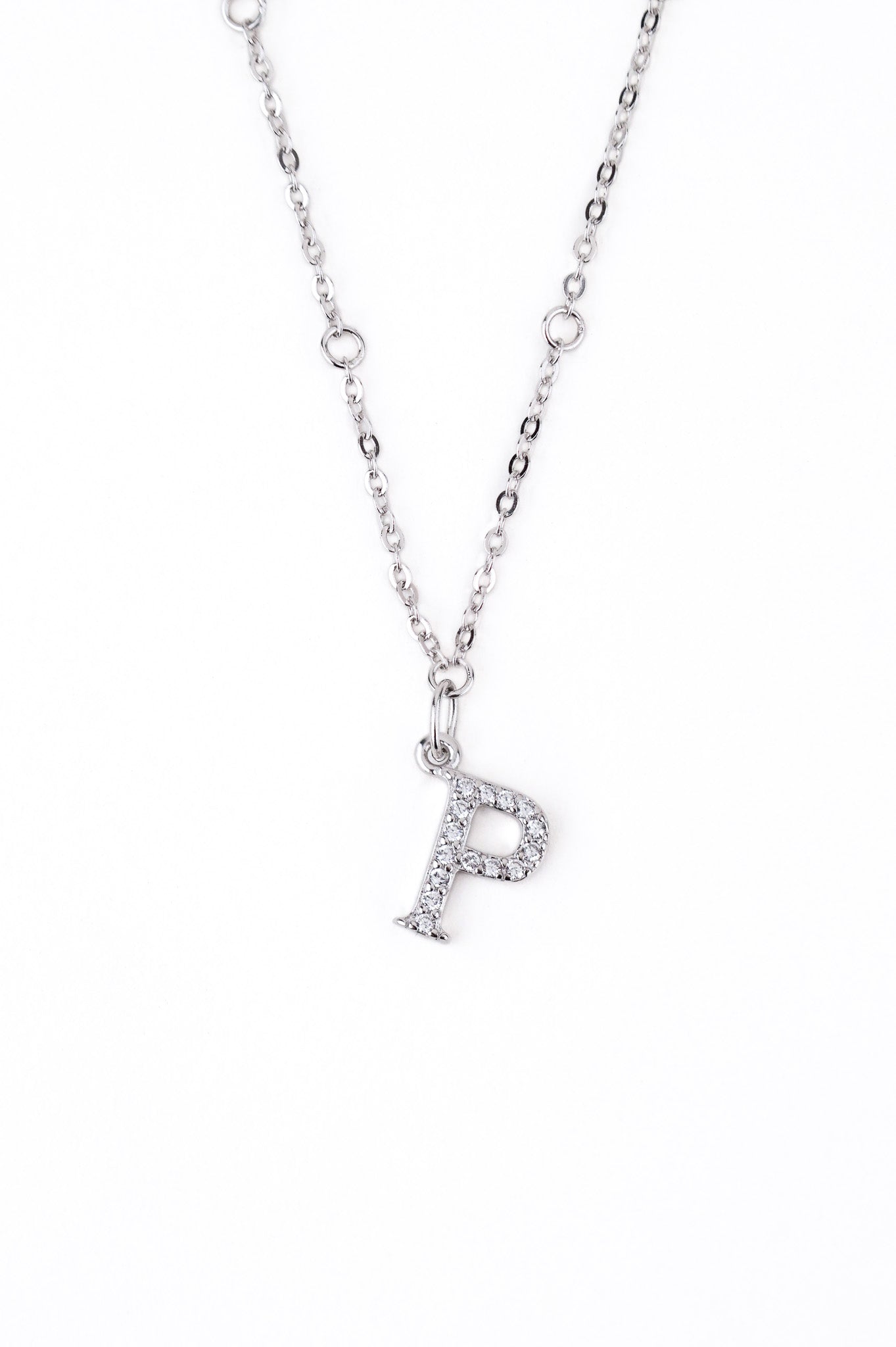 Initial Alphabet Sterling Silver Pendant - Minimalist Lab