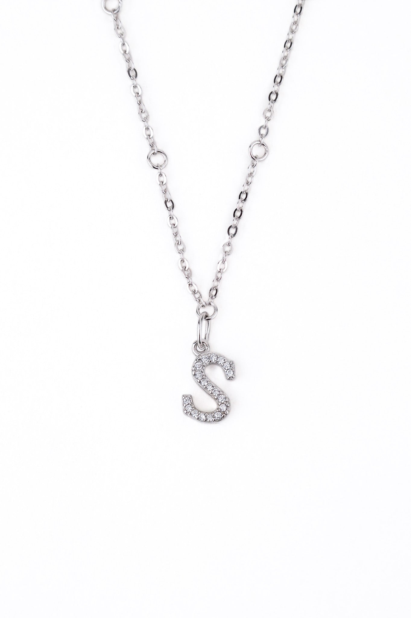 Initial Alphabet Sterling Silver Pendant - Minimalist Lab