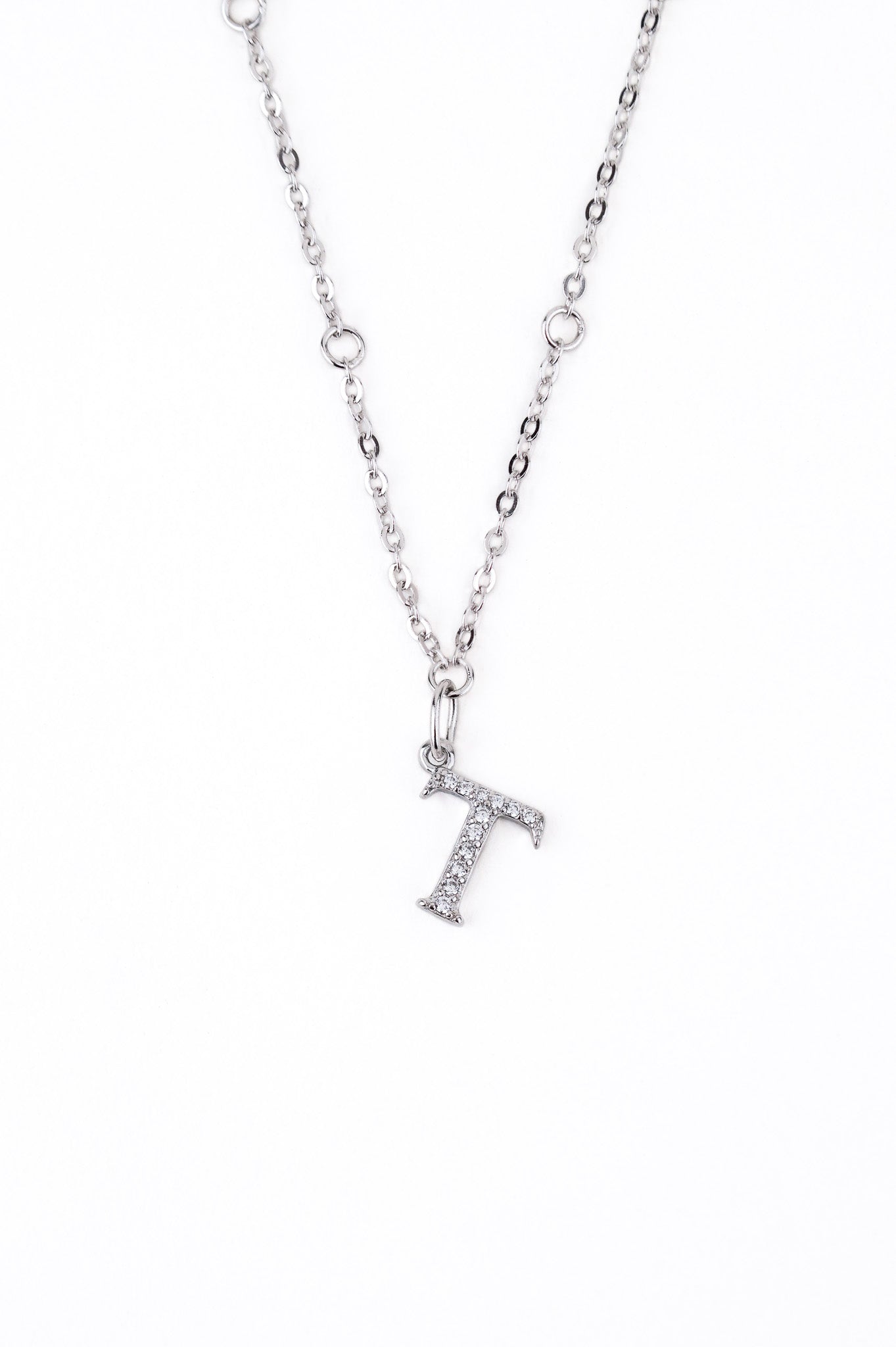 Initial Alphabet Sterling Silver Pendant - Minimalist Lab