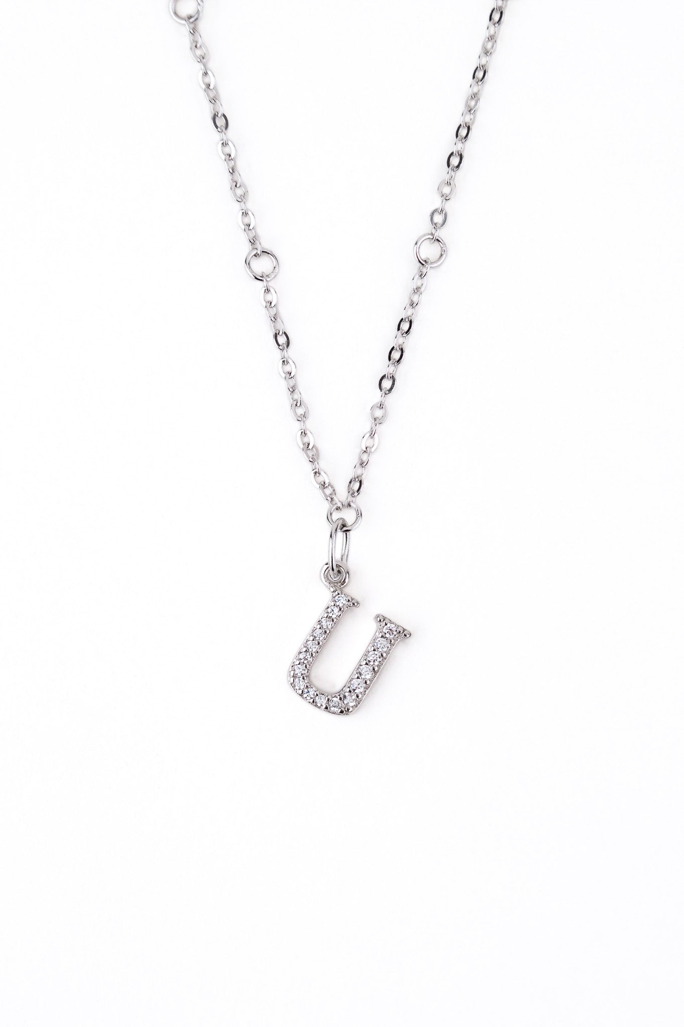 Initial Alphabet Sterling Silver Pendant - Minimalist Lab