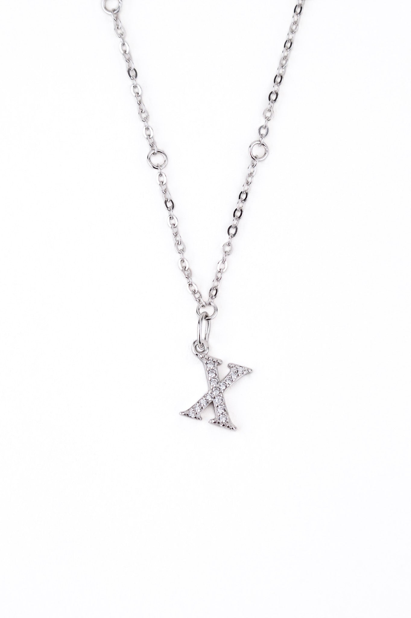 Initial Alphabet Sterling Silver Pendant - Minimalist Lab