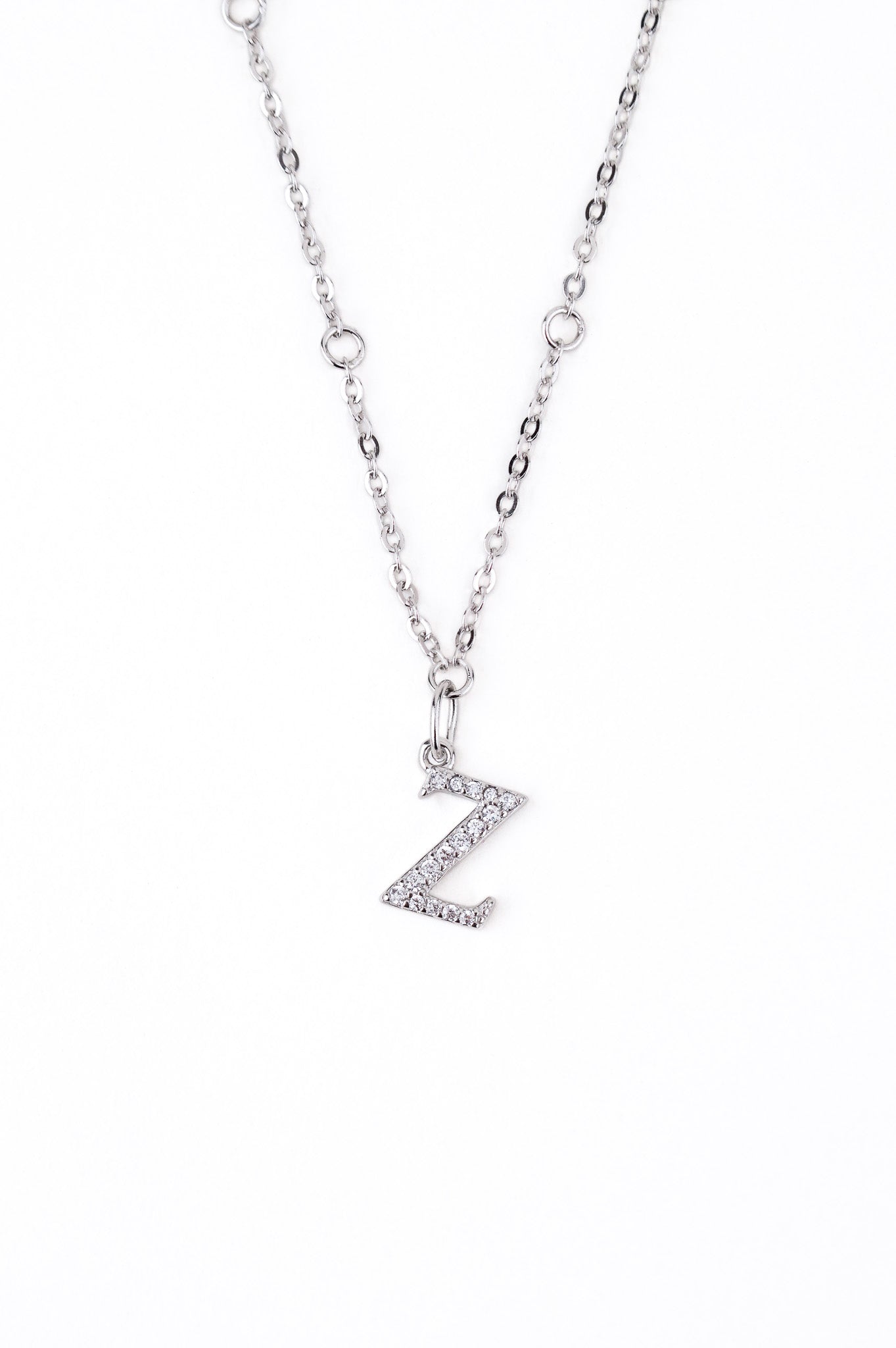 Initial Alphabet Sterling Silver Pendant - Minimalist Lab