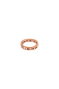 anti tarnish roman numeral ring close up