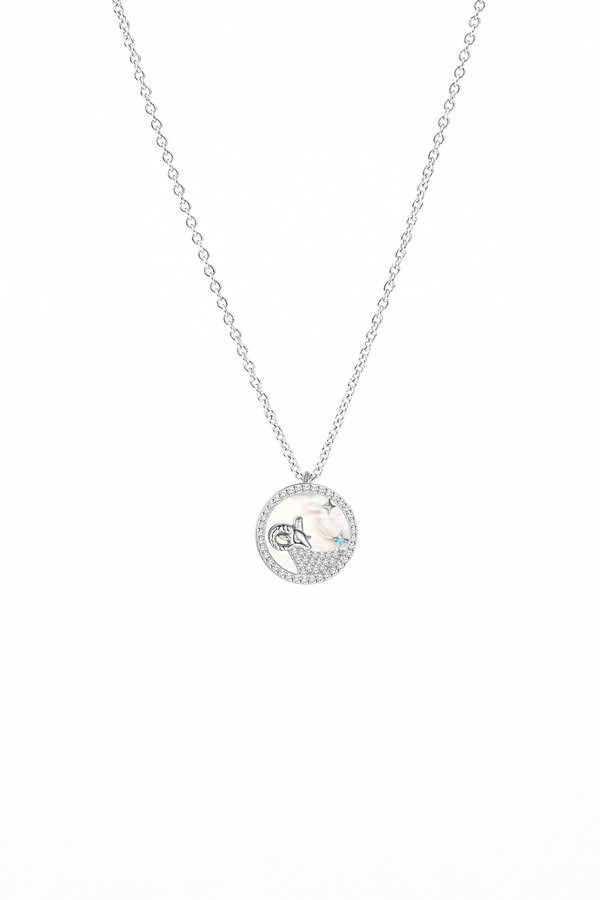 ARIES Mother of Pearl Sterling Silver Necklace