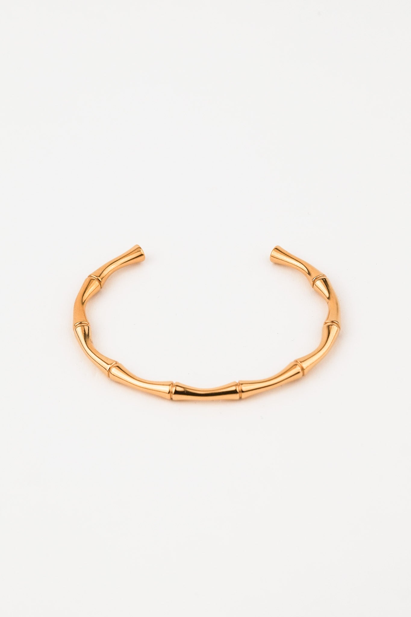 Classic Bamboo Bangle gold stainless steel