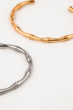 anti tarnish bamboo bangle close up detail