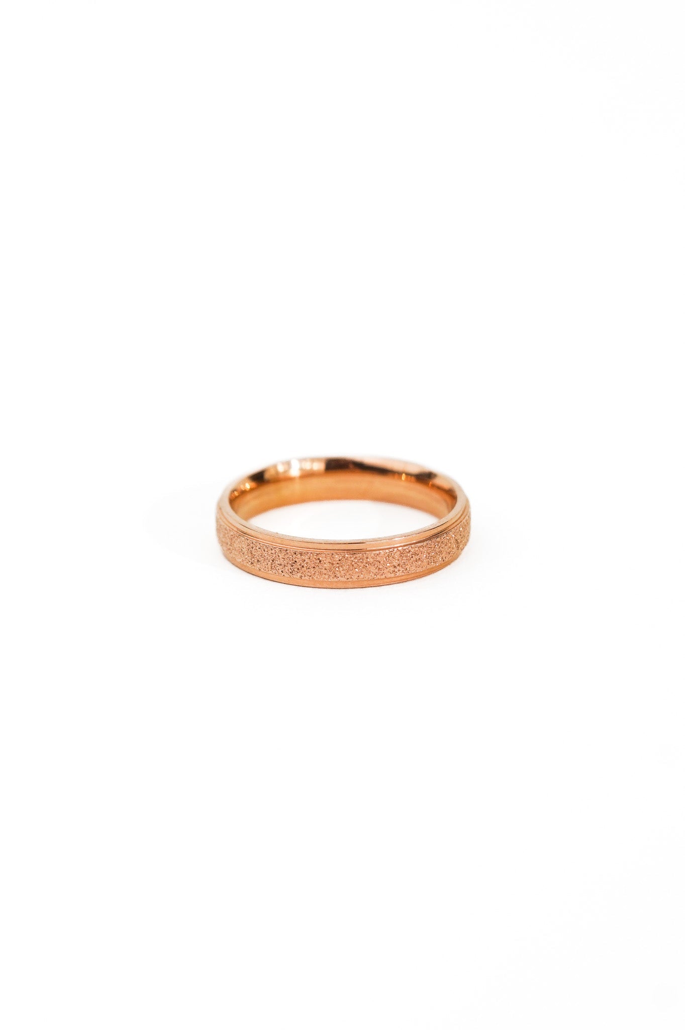 Colette Frosted Matte Ring rose gold stainless steel