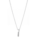 ARDEN Shiny Bar Sterling Silver Necklace - Minimalist Lab