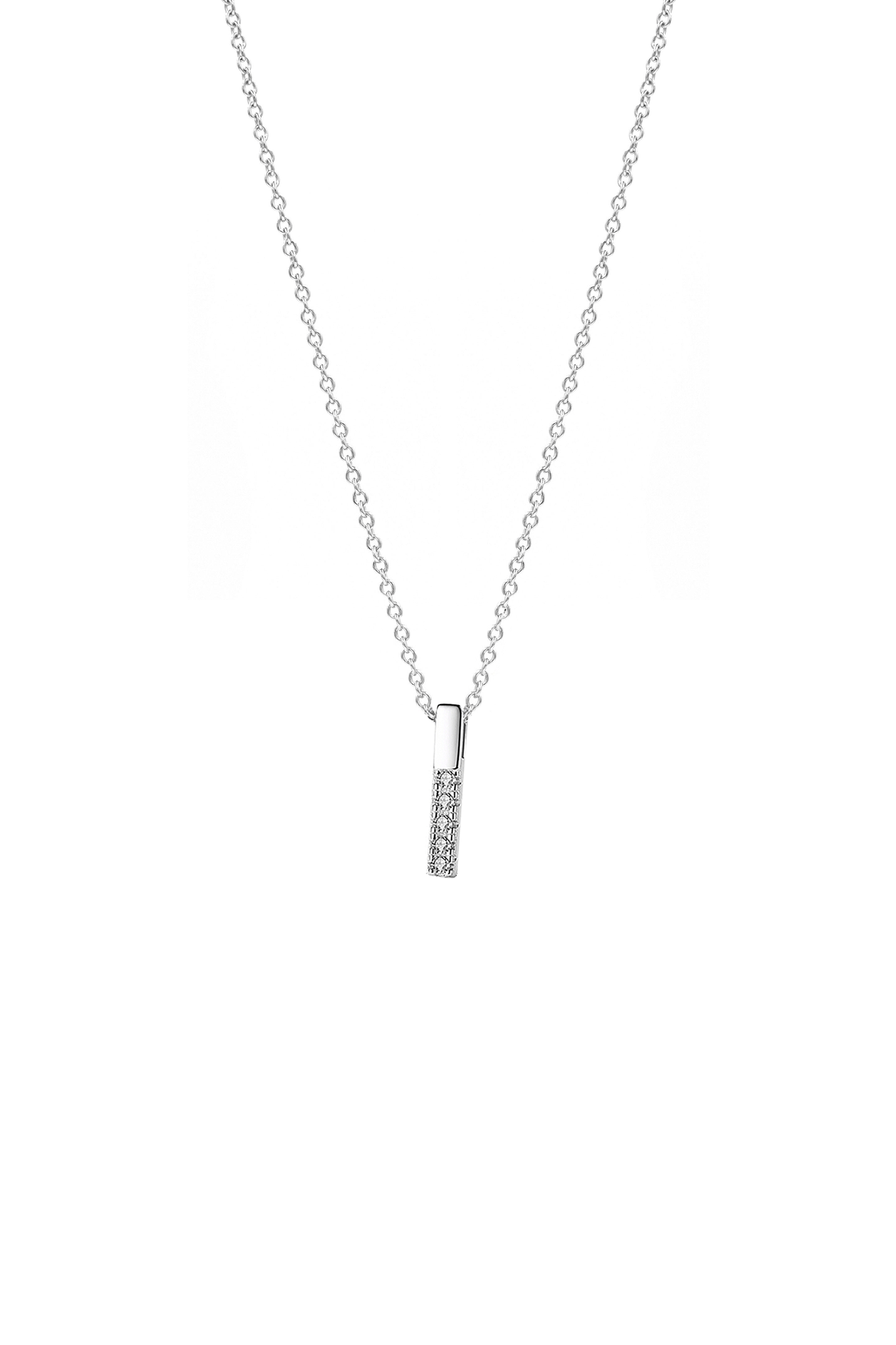 ARDEN Shiny Bar Sterling Silver Necklace - Minimalist Lab