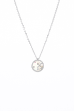SAGITTARIUS Mother of Pearl Sterling Silver Necklace - Minimalist Lab