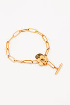 Flower Toggle Bracelet gold waterproof stainless steel
